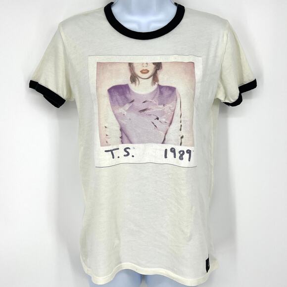 Taylor Swift 1989 World Tour Swiftie Ringer T Shirt 100% Soft Cotton Size M - Picture 7 of 7